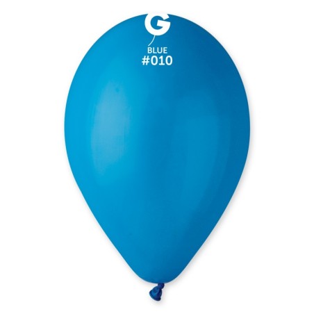 Palloncino in Lattice 10" G90 Azzurro "Blue 010" 25pz Gemar Blister "Happy Time"