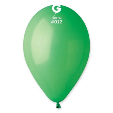 Palloncino in Lattice 10" G90 Verde "Green 012" 25pz Gemar Blister "Happy Time"