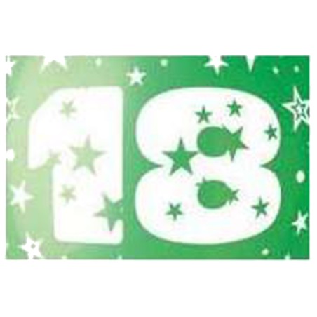 Palloncino in Lattice 31" GS220 Verde con Stampa 18 Anni Gemar Compleanno "Birthdays"
