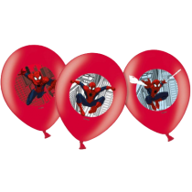 Palloncino in Lattice 11" Stampato Spider-Man 6pz Spider-Man