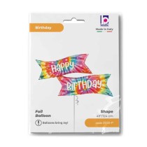 Palloncino in Foil 49" Multi-Balloons Happy Birthday "Banner" Happy Birthday Grabo