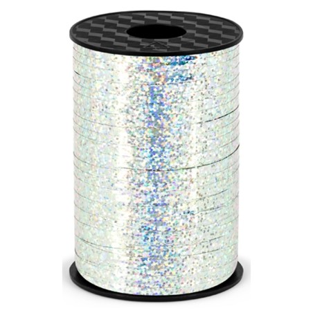Nastrino Argento Olografico 5mm x 225mt Nastrini Metallizzati