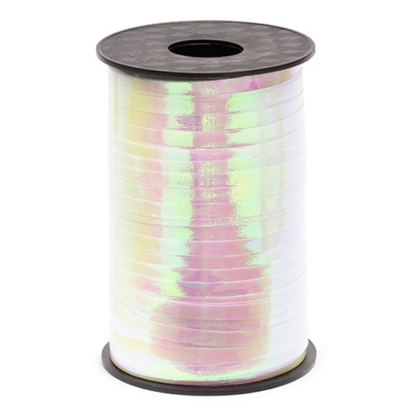 Nastrino Bianco Iridescente 5mm x 225mt Nastrini Metallizzati