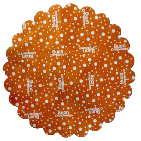 Margherita 48cm Bricotex Buon Compleanno Arancio 24pz Margherite in TNT