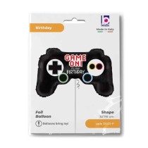 Palloncino in Foil 36" Super Shape Joystick "Game Controller" Happy Birthday Grabo