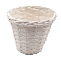 Cesto in Vimini Bianco 18.5cm x H.16cm Cesti in Vimini