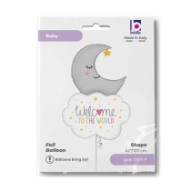 Palloncino in Foil 42" Super Shape Nascita "Welcome Baby Moon" Nascita e Battesimo Grabo