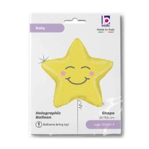 Palloncino in Foil 26" Super Shape Stellina "Chubby-Star" Nascita e Battesimo Grabo