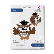 Palloncino in Foil 28" Super Shape Laurea Gufo "Owl Grad" Laurea Grabo