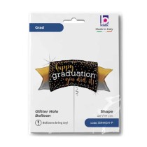 Palloncino in Foil 46" Super Shape Pergamena "Graduation" Laurea Grabo