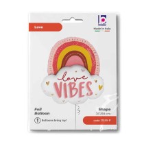 Palloncino in Foil 35" Super Shape Amore "Boho Love Vibes Rainbow" Amore, Matrimonio o Anniversario Grabo