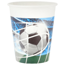Bicchiere di Carta 200ml del Calcio "Soccer Fans" 8pz Calcio