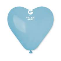 Palloncino in Lattice 10” Cuore CR Celeste Baby "Baby Blue 072" 50pz Gemar Cuori 10" CR