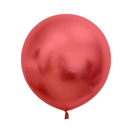 Palloncino in Lattice 24" Beauty & Charm Rosso "Red" 2pz Palloncini Shiny/Chrome