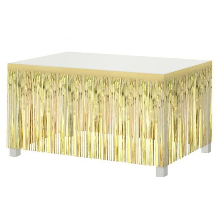 Frange Decorative in Foil per Girotavolo Oro Chiaro 3mt Tovaglia e Gonnellina di Plastica