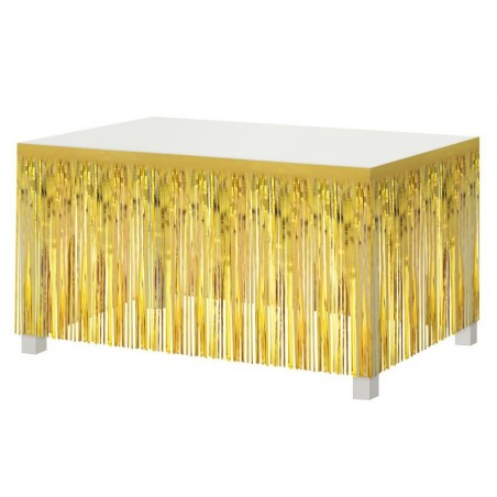 Frange Decorative in Foil per Girotavolo Oro 3mt Tovaglia e Gonnellina di Plastica