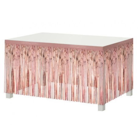 Frange Decorative in Foil per Girotavolo Rose Gold 3mt Tovaglia e Gonnellina di Plastica