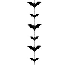 Pendente Decorativo Pipistrelli Neri "Bats" 1,5mt Addobbi e Festoni Halloween