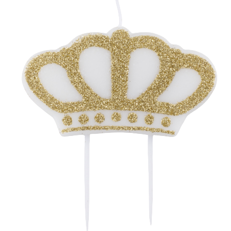 Candelina Picks Corona Oro Glitter Candeline Sagomate Fantasia