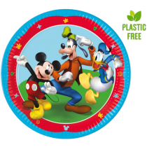 Piatto di Carta 23cm con Topolino "Mickey Rock the House" 8pz Mickey & Friends
