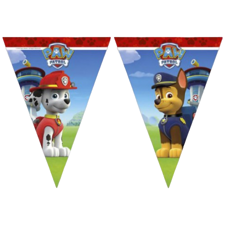 Festone Bandierina in plastica con Paw Patrol 2,3mt Paw Patrol