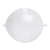 Palloncino in Lattice 13” GLM13 Bianco Metallizzato “White 029” 50pz Gemar Metallic Link 13" GLM13