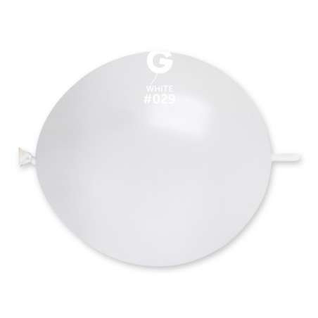 Palloncino in Lattice 13” GLM13 Bianco Metallizzato “White 029” 50pz Gemar Metallic Link 13" GLM13