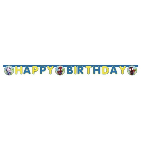 Festone Happy Birthday con Spidey & Friends 2mt Spidey & Friends