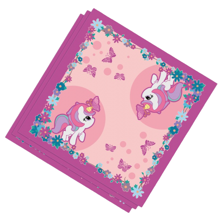Tovagliolo di Carta 33x33cm Unicorno "Unicorn Butterfly" 20pz Unicorno "Unicorn"