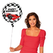 Palloncino in Foil 18" Macchina da Corsa Happy Birthday "Speed" Formula 1