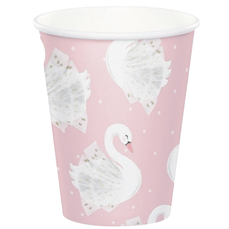 Bicchiere di Carta 266ml con Cigno Reale "Swan" 8pz Cigno Reale "Swan"