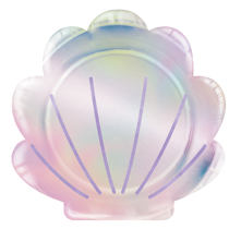 Piatto di Carta 22cm Conchiglia "Mermaid Shine" 8pz Addobbi e Accessori Sirena