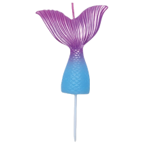 Candelina Sagomata Coda di Sirena "Mermaid" Candeline Sagomate Fantasia
