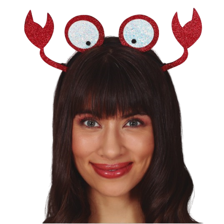 Cerchietto per Capelli Granchio Glitterato "Crab" Cerchietti e Tiare
