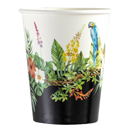 Bicchiere di Carta 250ml "Tropical Jungle" 8pz Tropical Jungle