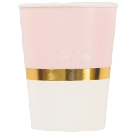 Bicchiere di Carta 250ml "Baby Chic Rosa " 8pz Outlet Elegant