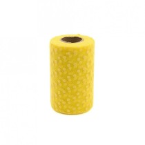 Tulle con Pois Giallo 25MT Rotolo Decorato