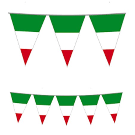 Festone Bandiera Italia di plastica 10mt Bandierine