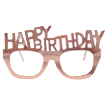 Occhiali Happy Birthday Rose Gold 4pz Occhiali Party