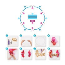 Struttura Cerchio per Palloncini "Balloon Ring" 80cm Gemar "Diy Garland Kit"