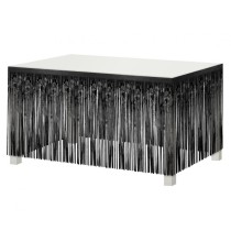 Frange Decorative in Foil per Girotavolo Nero 3mt Tovaglia e Gonnellina di Plastica