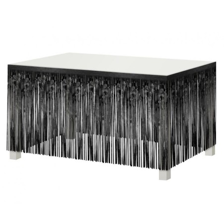 Frange Decorative in Foil per Girotavolo Nero 3mt Tovaglia e Gonnellina di Plastica