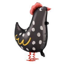 Palloncino in Foil 24" Pet Walker Gallo Nero "Rooster" Pet Walker