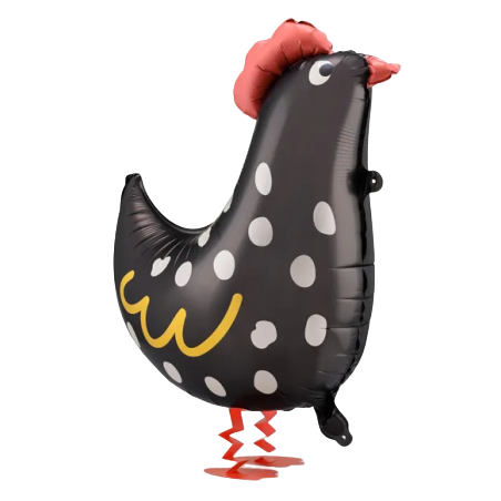 Palloncino in Foil 24" Pet Walker Gallo Nero "Rooster" Pet Walker