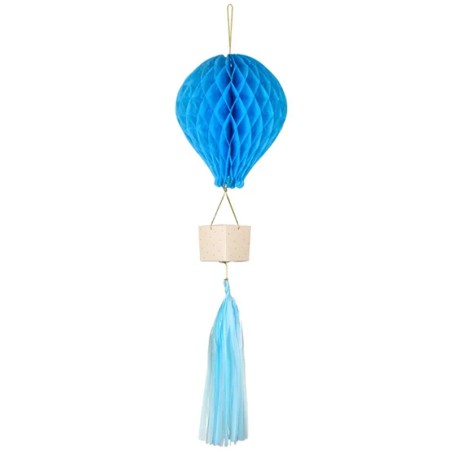 Decorazione Mongolfiera Azzurro "Air Balloon Blue" Addobbi Nascita Celeste