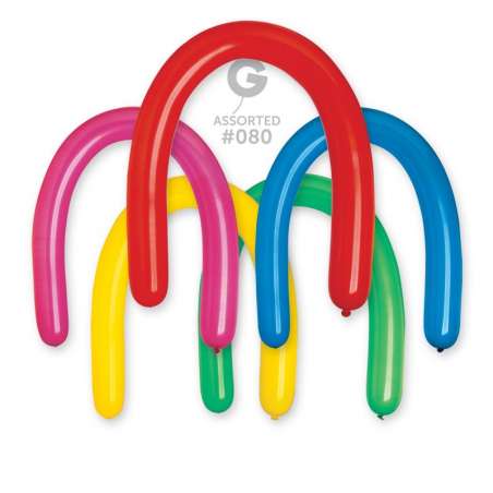Palloncino in Lattice 3” Modellabile D6 Assortito "Assorted 080" 50pz Gemar Standard Modellabili 3" D6
