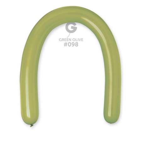 Palloncino in Lattice 3” Modellabile D6 Verde Giungla "Jungle Green 098" 50pz Gemar Standard Modellabili 3" D6