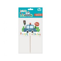 Cake Topper Happy Birthday Polizia "Police" 21cm Polizia "Police"