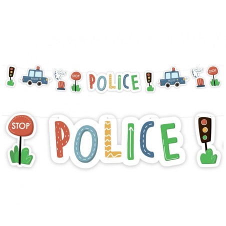 Festone sagomato Polizia "Police" Polizia "Police"
