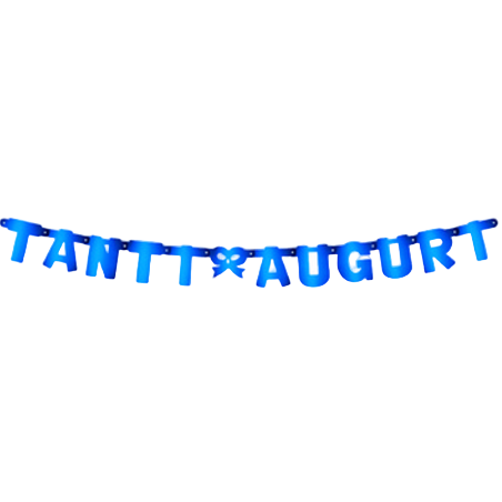 Festone Tanti Auguri Blu Metallizzato 2.15mt Festoni Buon Compleanno